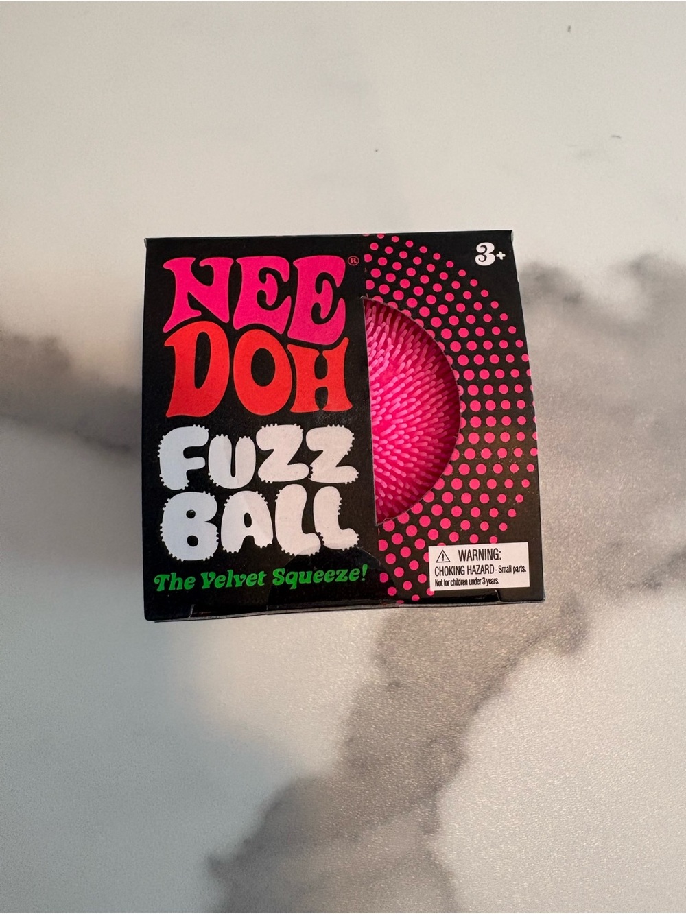 Nee Doh Fuzz Ball THE VELVET SQUEEZE PINK